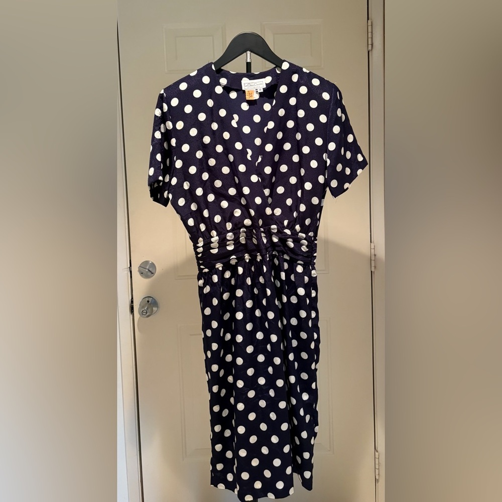 Blue & White Galinda Wang Dress Retro Office 2 Party 2 Wedding Feminine